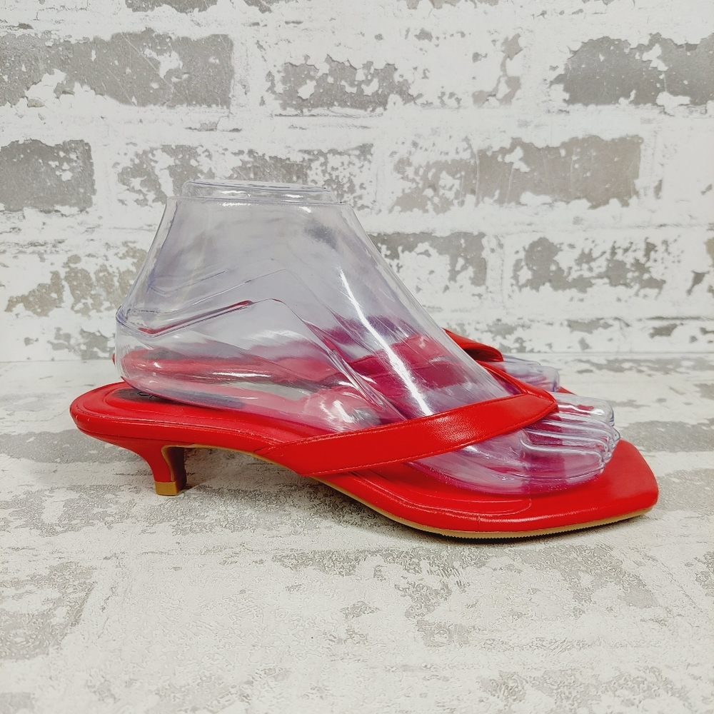 New Open Edit Tori Kitten Heel Slip-On Thong Sandals i430 - Picture 6 of 11